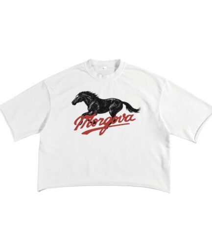 MORGOVA [Mustang Horse] Morgova French Terry Raw Edge T-shirt