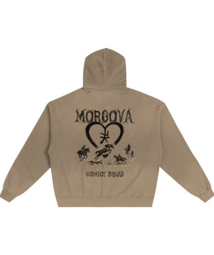 [COWBOY SQUAD] Morgova Hand-Frayed Sunfade Zip Hoodie