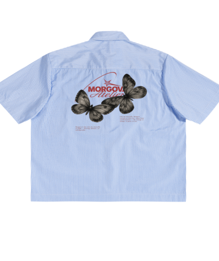 [BUTTERFLY] Morgova Boxy Striped Shirt