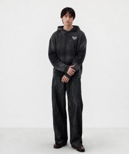 Morgova Fuckboyclub Frayed Fleece Hoodie